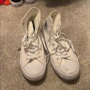 White Converse All Star II High Tops